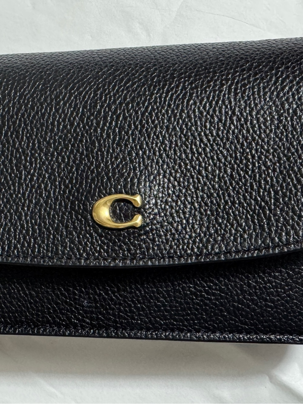 Coach Brown Pebbled Leather Crossbody with Gold 'C' Hardware - Picture 5 of 8